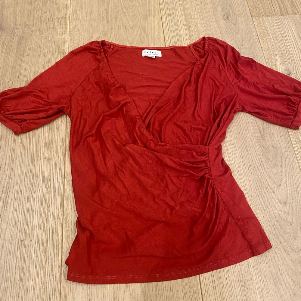 Velvet Red blouse